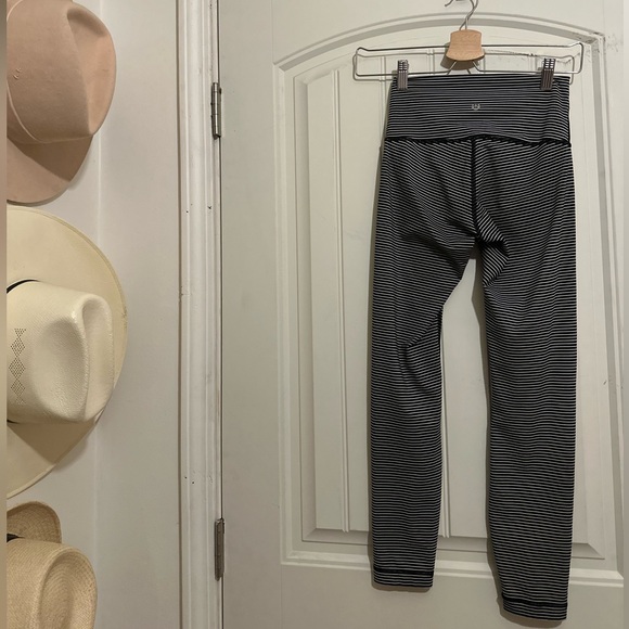 Black & White Striped Lululemon Leggings - Picture 3 of 6